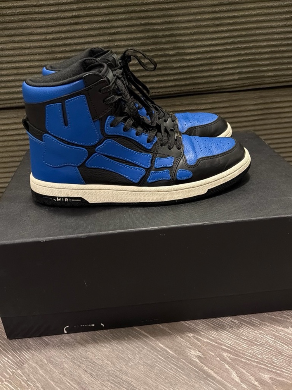 Amiri High-Top Men's Sneakers in Blue and Black